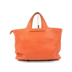 BOTTEGA VENETA Handbag Tote Bag Orange Leather